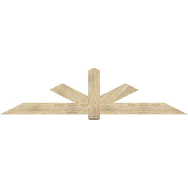 Ekena Millwork Kennewick Rough Sawn Timber Gable Bracket, Douglas Fir, 96"W x 24"H x 2"D x 6"F, 6/12 Pitch GBW096X24X0206KEN00RDF - main